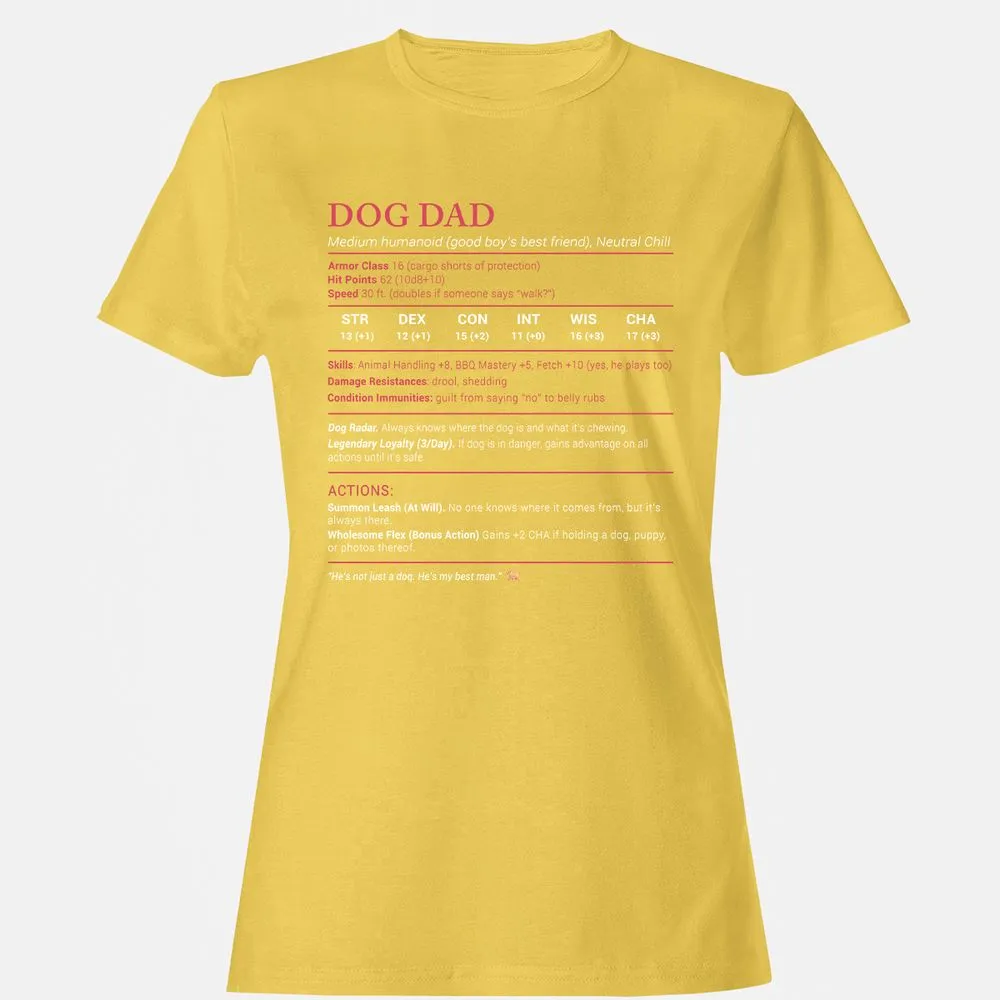 Dog Dad Stats Women's T-Shirt - Daisy - 4