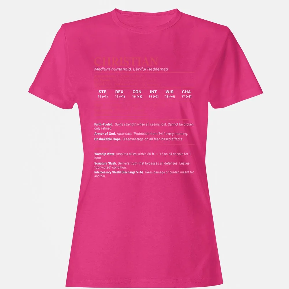 Christian Stats Women's T-Shirt - Heliconia - 6