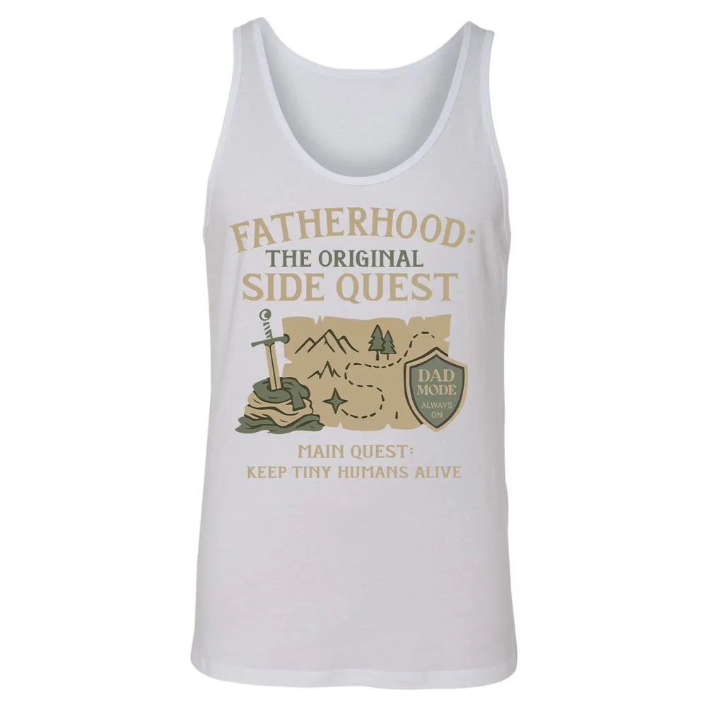 Fatherhood The Original Side Quest Unisex Jersey Tank - White - 14
