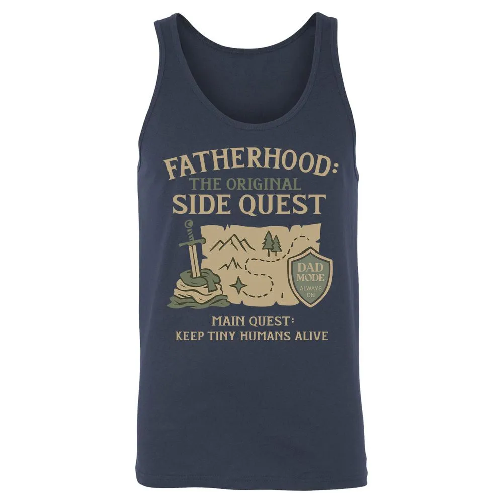 Fatherhood The Original Side Quest Unisex Jersey Tank - Navy - 2