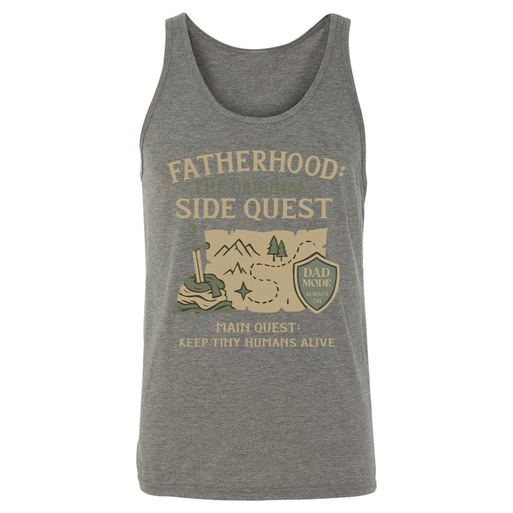 Fatherhood The Original Side Quest Unisex Jersey Tank - Grey Triblend - 8