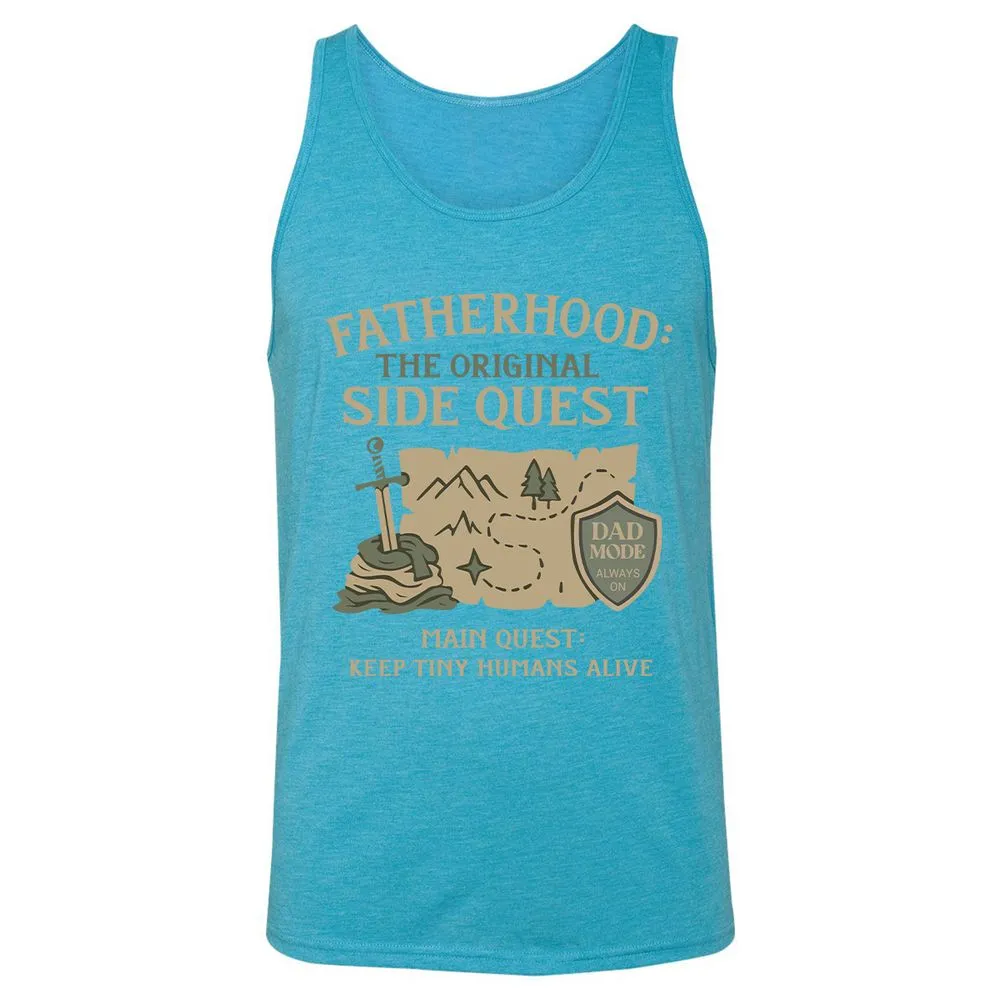 Fatherhood The Original Side Quest Unisex Jersey Tank - Aqua Triblend - 3