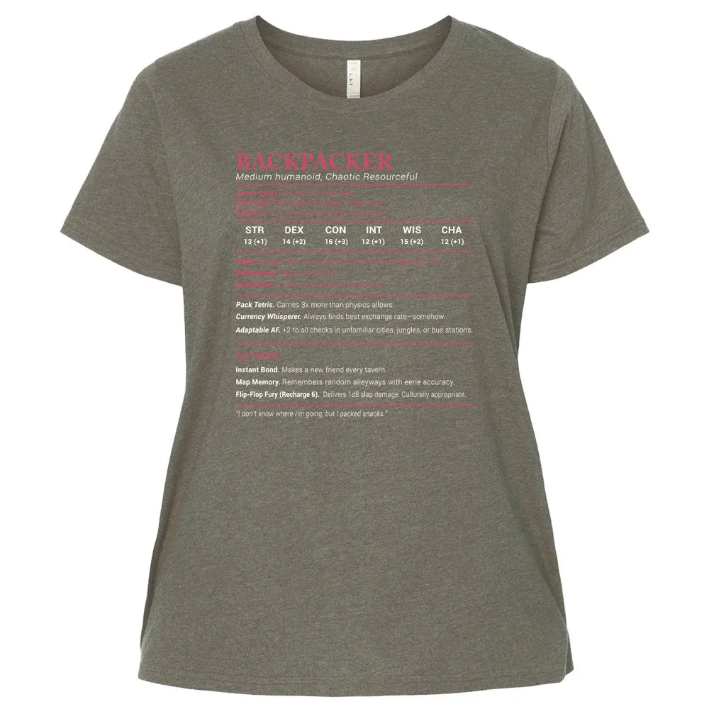 Backpacker Stats Ladies Curvy Jersey - Bamboo Blackout - 2