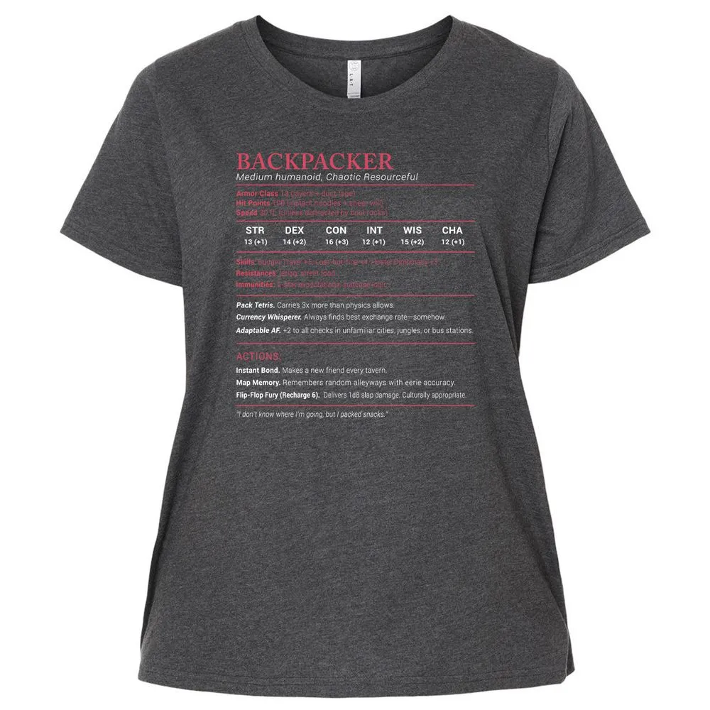 Backpacker Stats Ladies Curvy Jersey - Vintage Smoke - 4