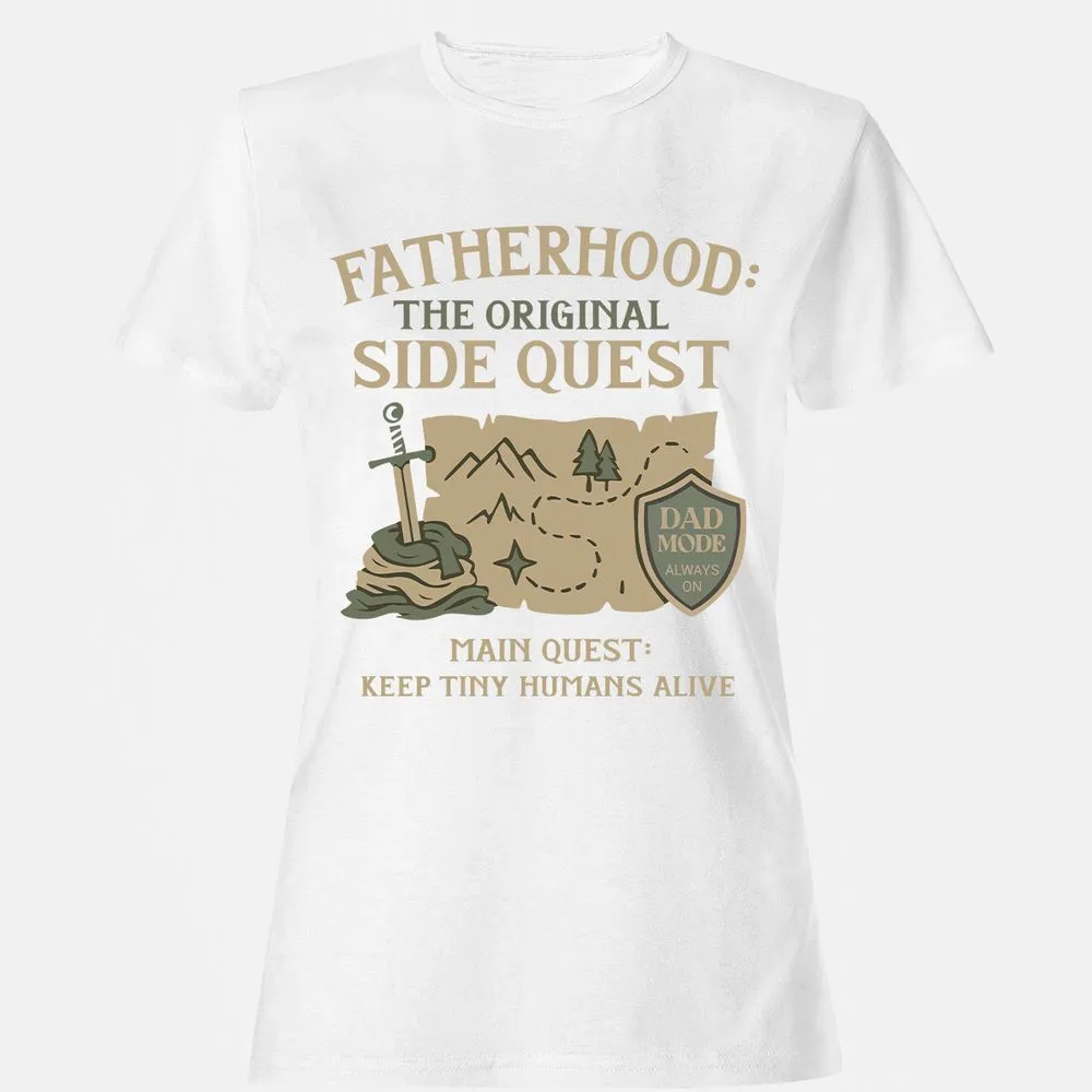 Fatherhood The Original Side Quest Women's T-Shirt - White - 16