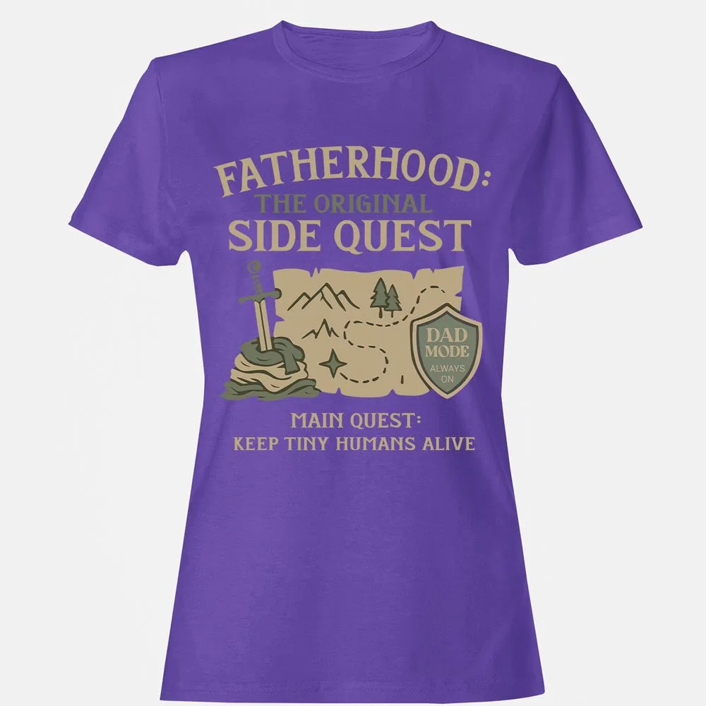 Fatherhood The Original Side Quest Women's T-Shirt - Purple - 12