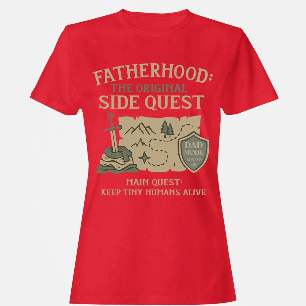 Fatherhood The Original Side Quest Women's T-Shirt - Red - 13