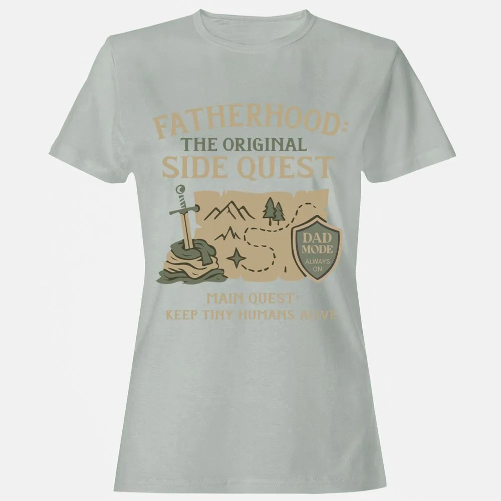 Fatherhood The Original Side Quest Women's T-Shirt - Ash - 2