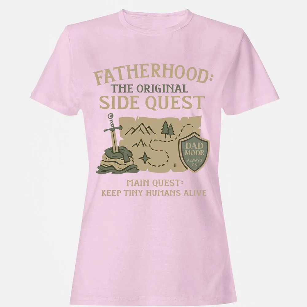 Fatherhood The Original Side Quest Women's T-Shirt - Light Pink - 9