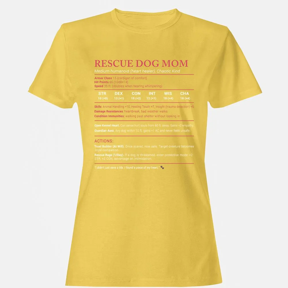 Rescue Dog Mom Stats Women's T-Shirt - Daisy - 4