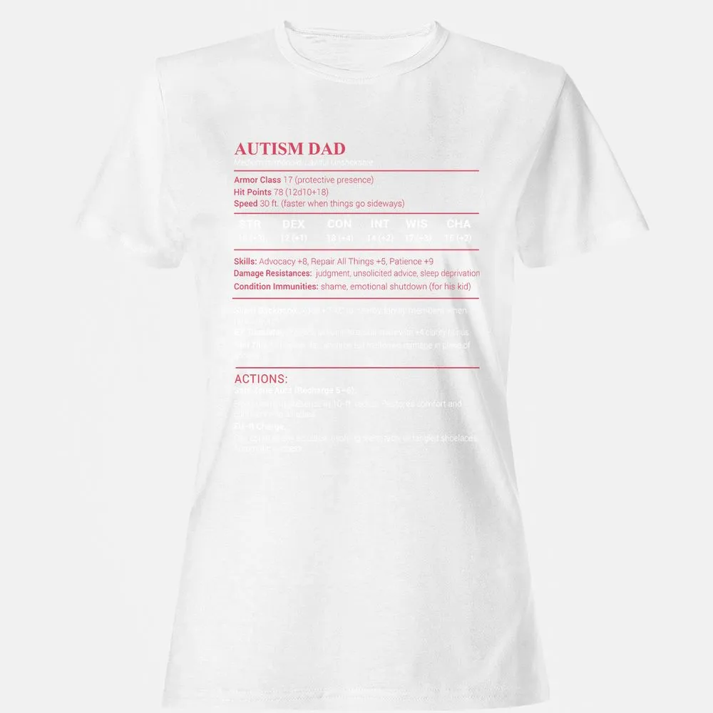 Autism Dad Women's T-Shirt - White - 16