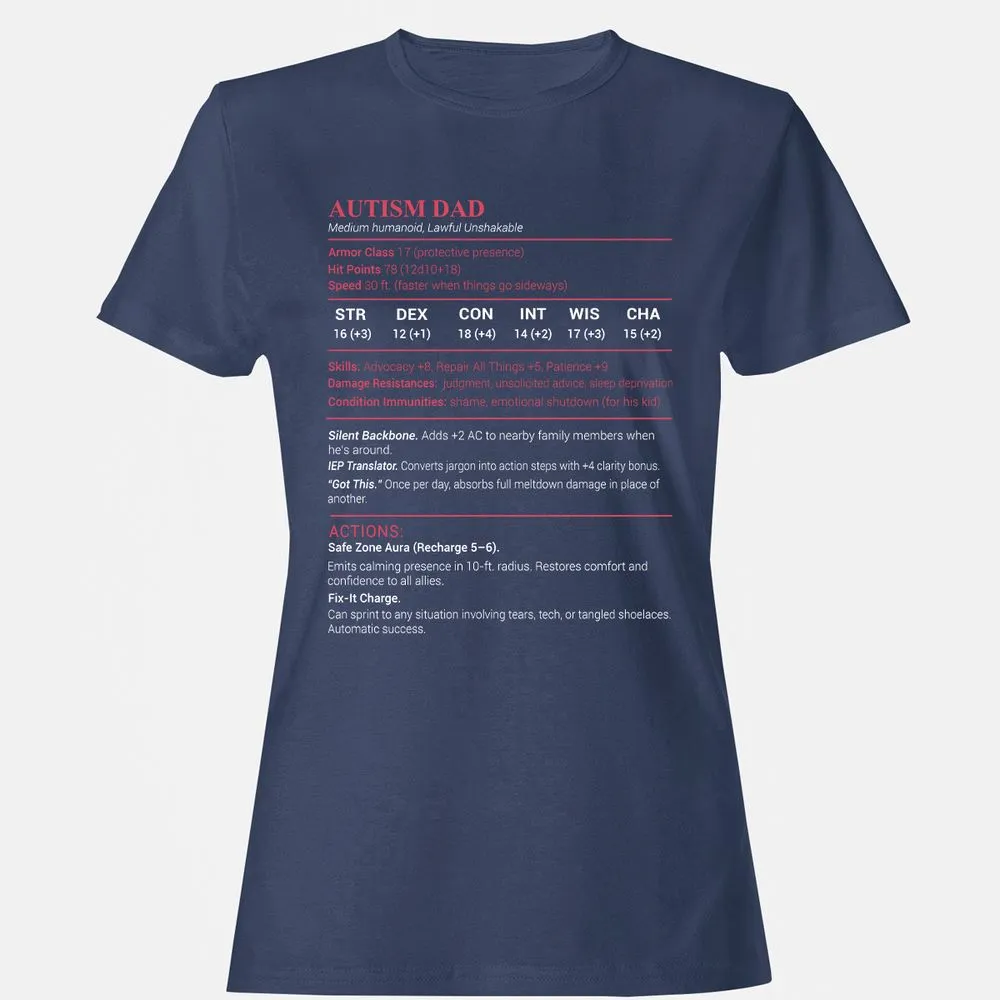 Autism Dad Women's T-Shirt - Navy - 10
