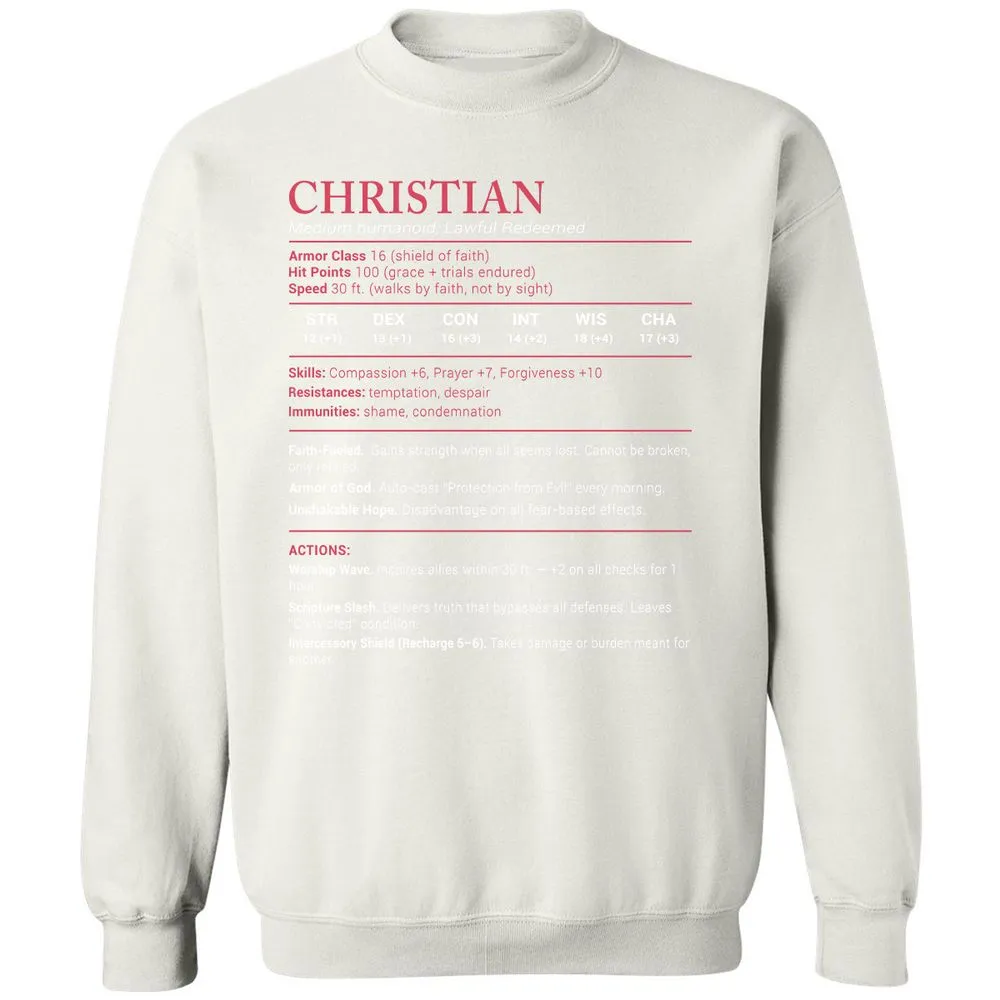 Chistian Stats Classic Unisex Sweatshirt - White - 12