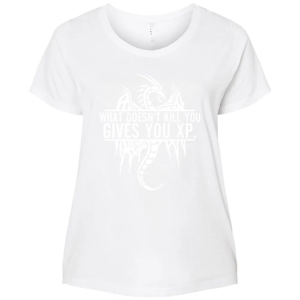 What Doesn't Kill You Ladies Curvy Jersey - White - 6