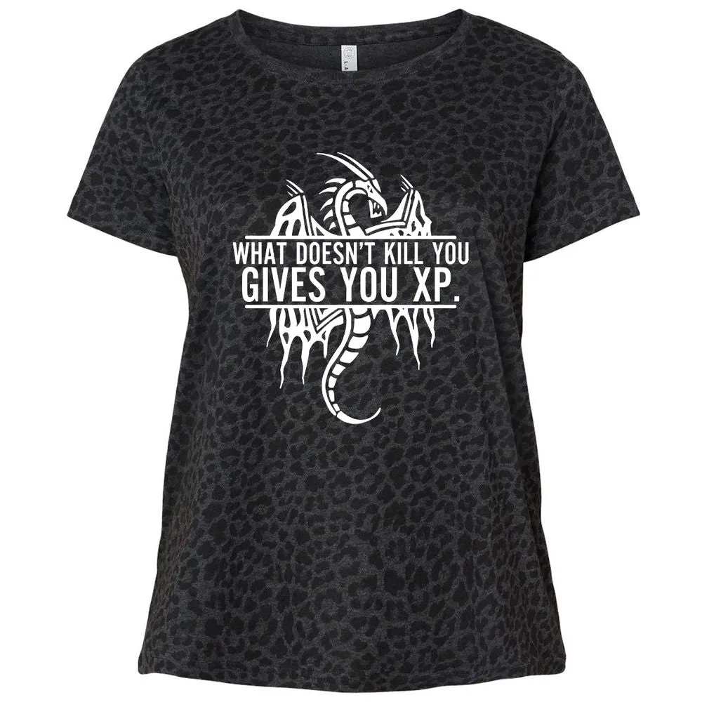What Doesn't Kill You Ladies Curvy Jersey - Black Leopard - 11