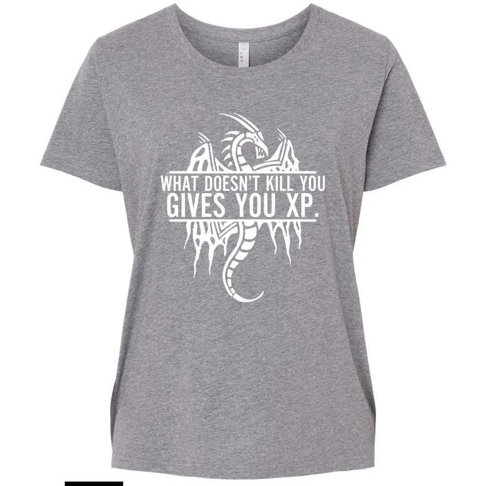 What Doesn't Kill You Ladies Curvy Jersey - Granite Heather - 9