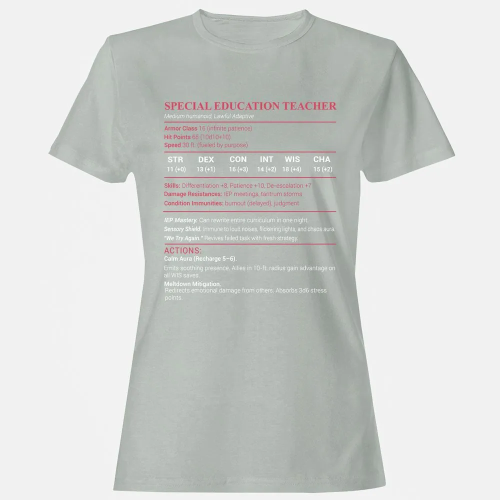 Special Edu Stats Women's T-Shirt - Ash - 2