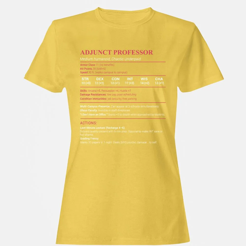 Adjunct Professor Stats Women's T-Shirt - Daisy - 4