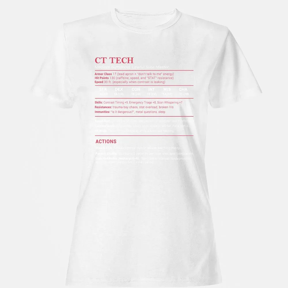 CT Tech Stats Women's T-Shirt - White - 16