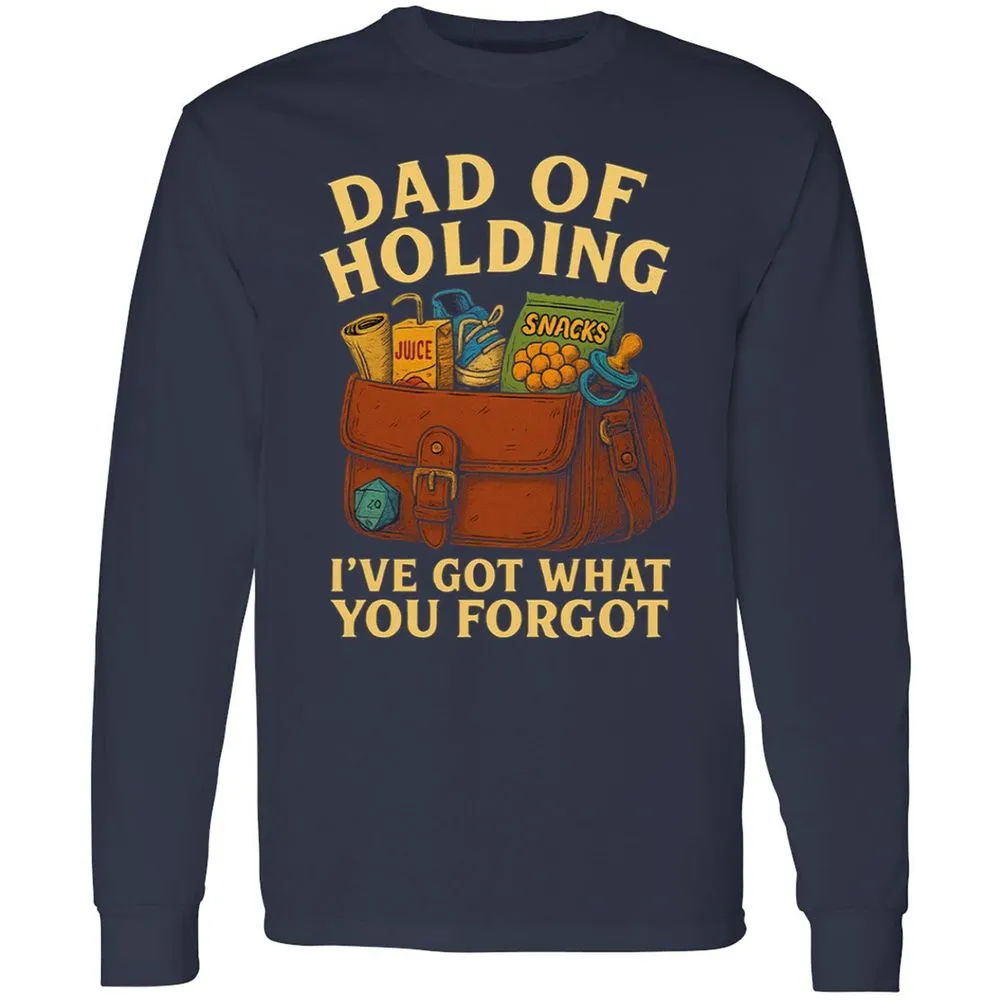Dad Of Holding Long Sleeve T-Shirt - Navy - 2