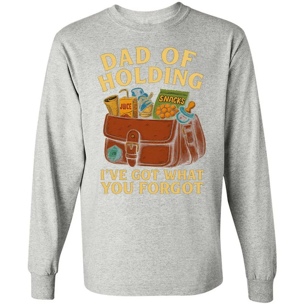 Dad Of Holding Long Sleeve T-Shirt - Ash - 7