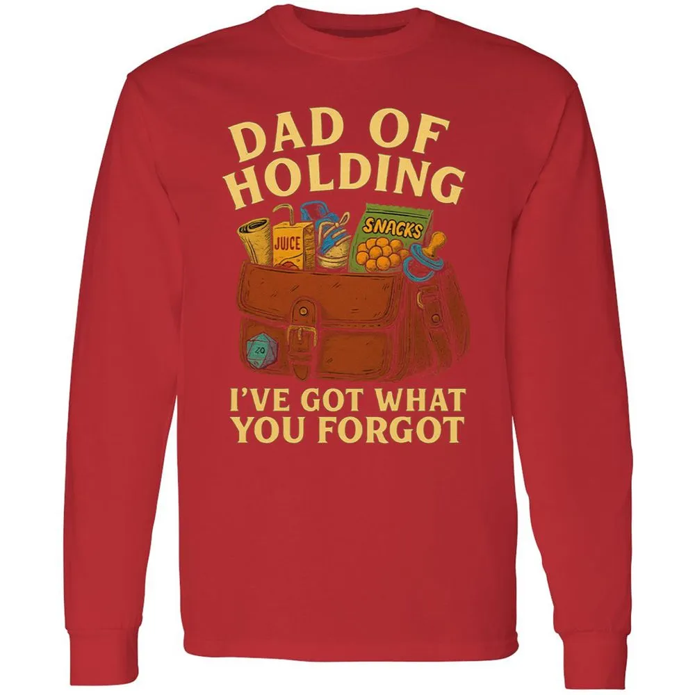 Dad Of Holding Long Sleeve T-Shirt - Red - 14