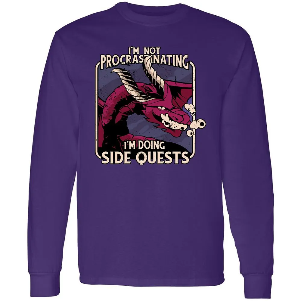 Doing Side Quests Long Sleeve T-Shirt - Purple - 13