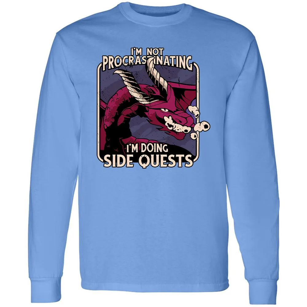 Doing Side Quests Long Sleeve T-Shirt - Carolina Blue - 12