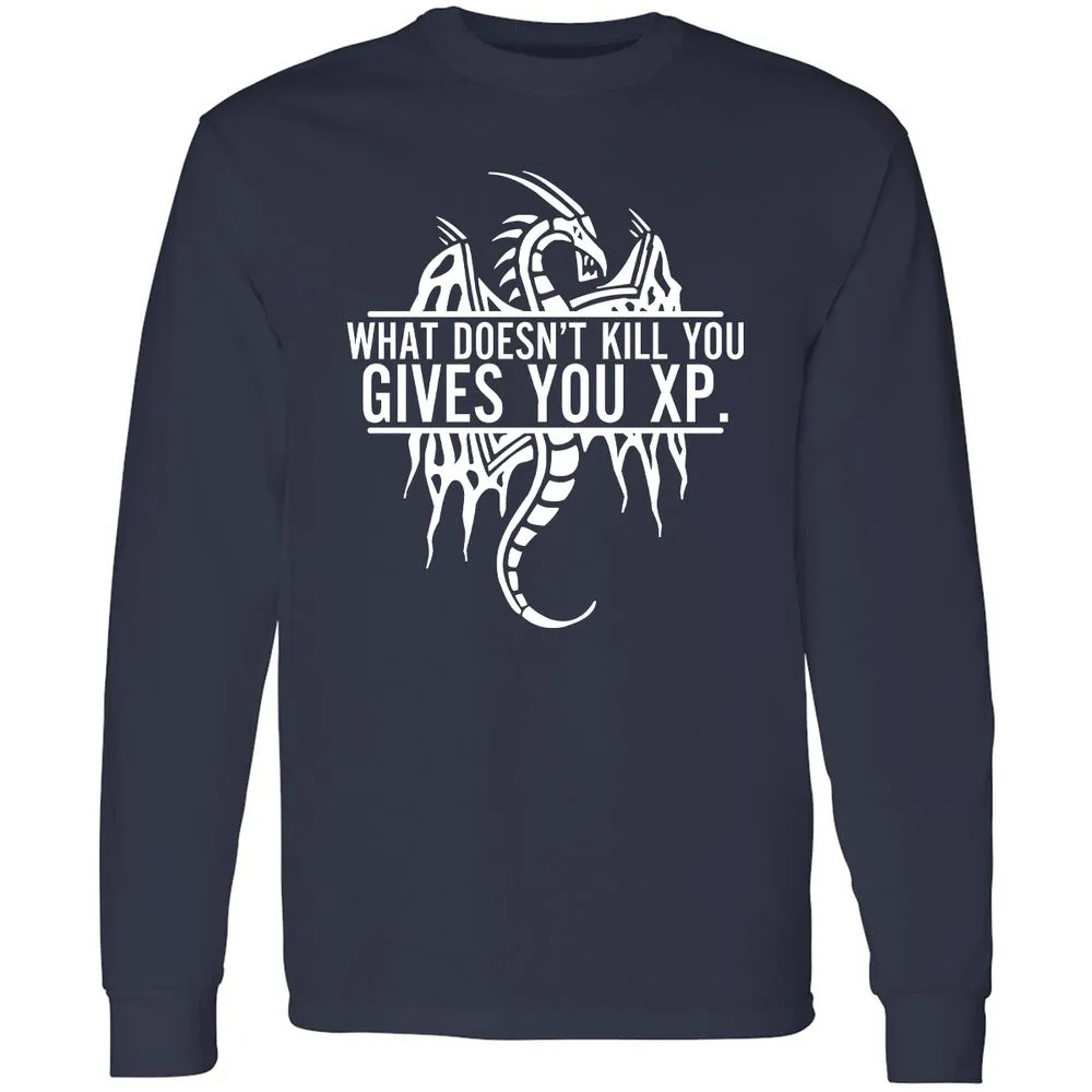 What Doesn't Kill You Long Sleeve T-Shirt - Navy - 2