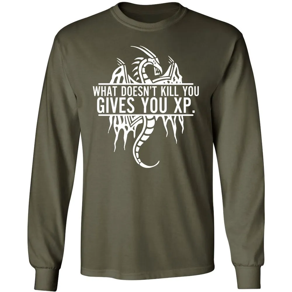 What Doesn't Kill You Long Sleeve T-Shirt - Military Green - 16