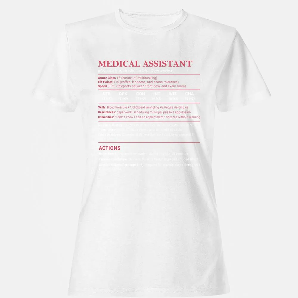 Medical Assistant Stats Women's T-Shirt - White - 16