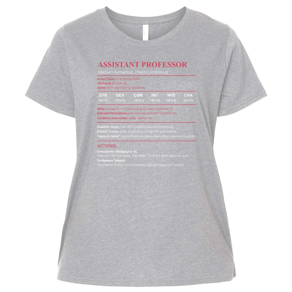 Assistant Professor Stats Ladies Curvy Jersey - Heather - 3