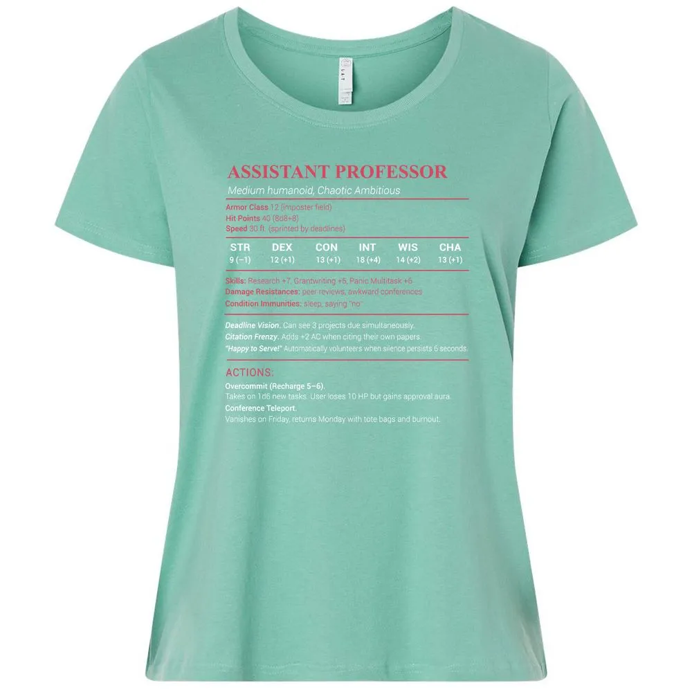 Assistant Professor Stats Ladies Curvy Jersey - Saltwater - 7
