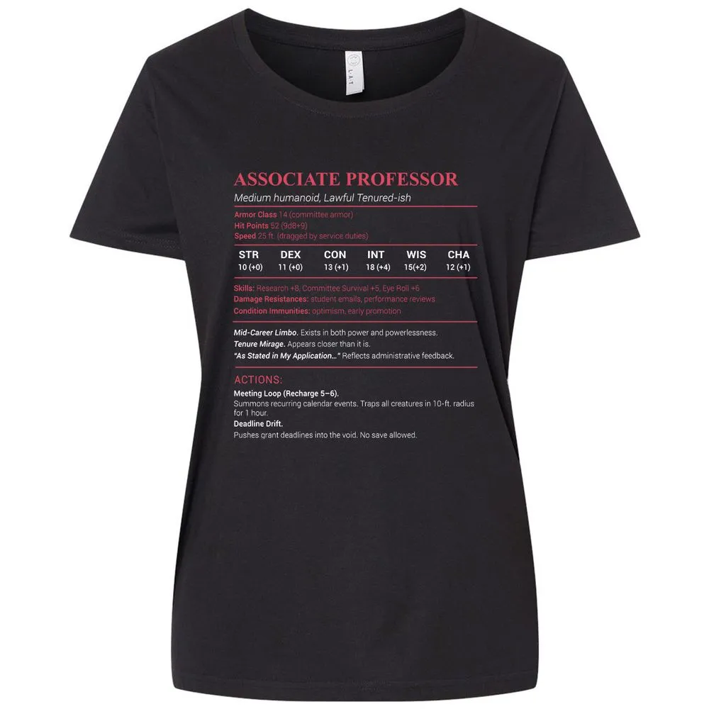 Associate Professor Stats Ladies Curvy Jersey - Blended Black - 1