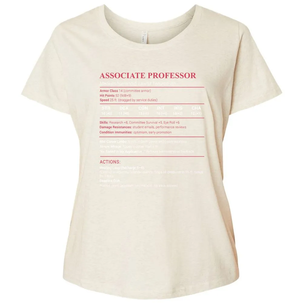 Associate Professor Stats Ladies Curvy Jersey - Natural Heather - 8