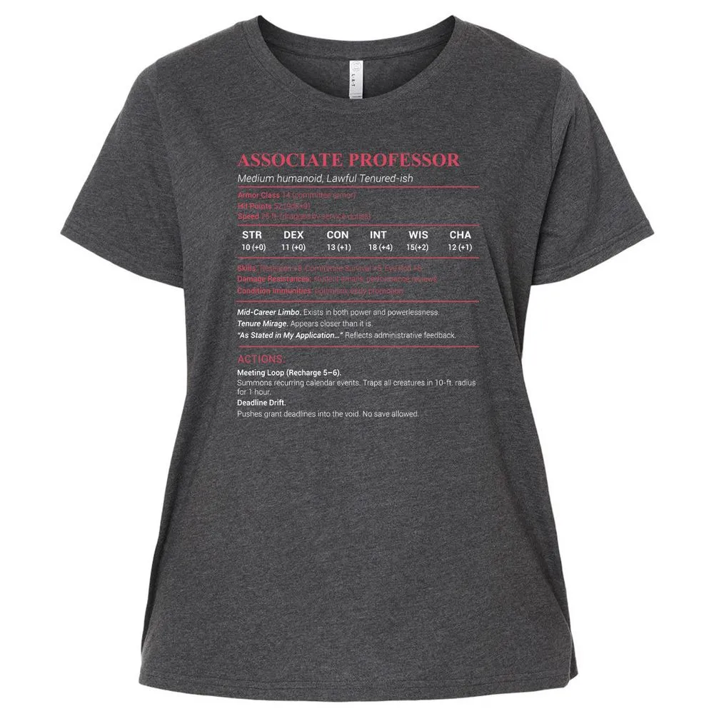 Associate Professor Stats Ladies Curvy Jersey - Vintage Smoke - 4