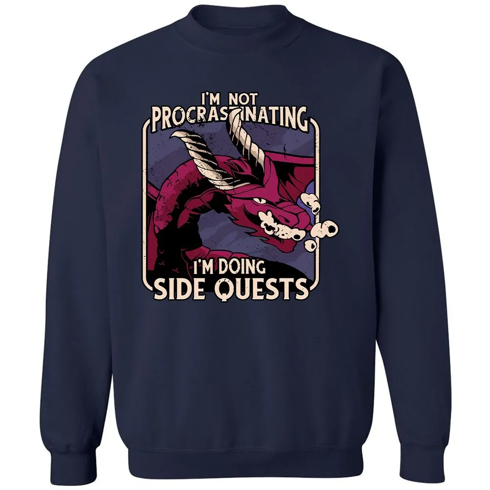 Doing Side Quests Classic Unisex Sweatshirt - Navy - 2