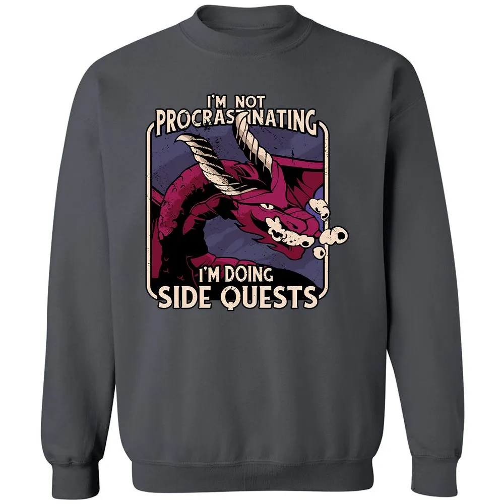 Doing Side Quests Classic Unisex Sweatshirt - Charcoal - 7