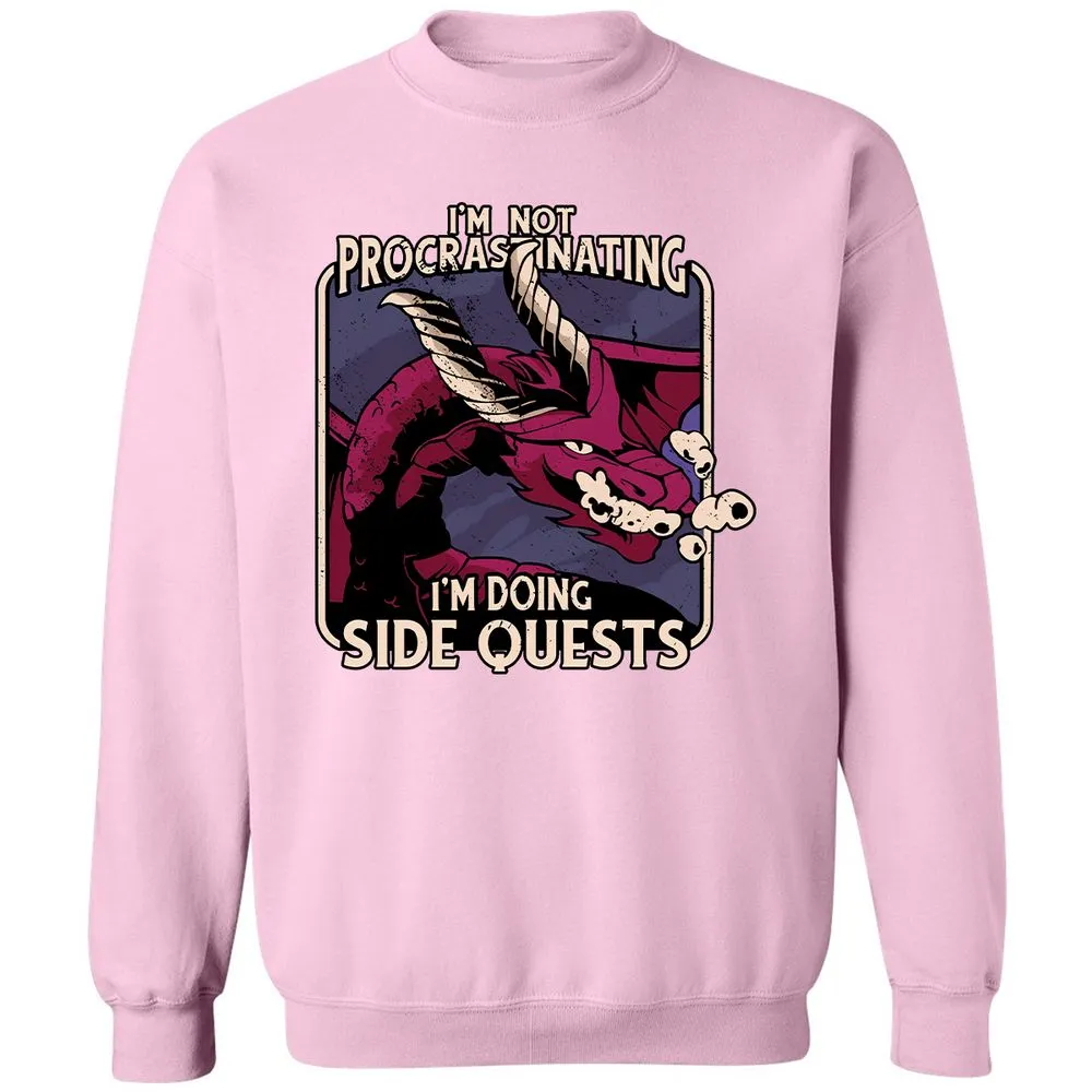 Doing Side Quests Classic Unisex Sweatshirt - Light Pink - 3