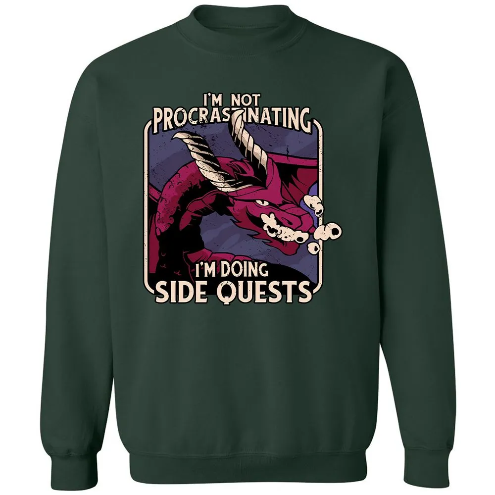 Doing Side Quests Classic Unisex Sweatshirt - Forest Green - 4