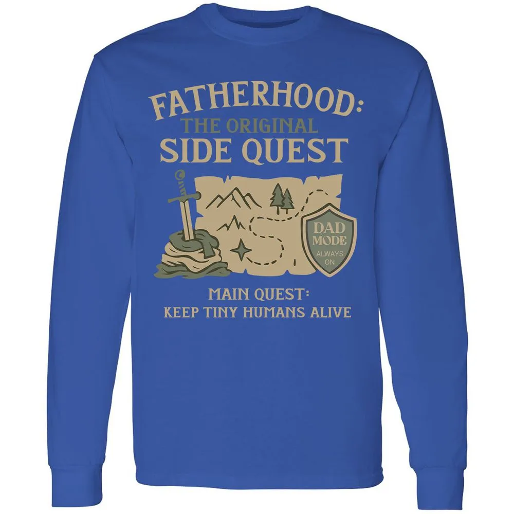 Fatherhood The Original Side Quest Long Sleeve T-Shirt - Royal - 8