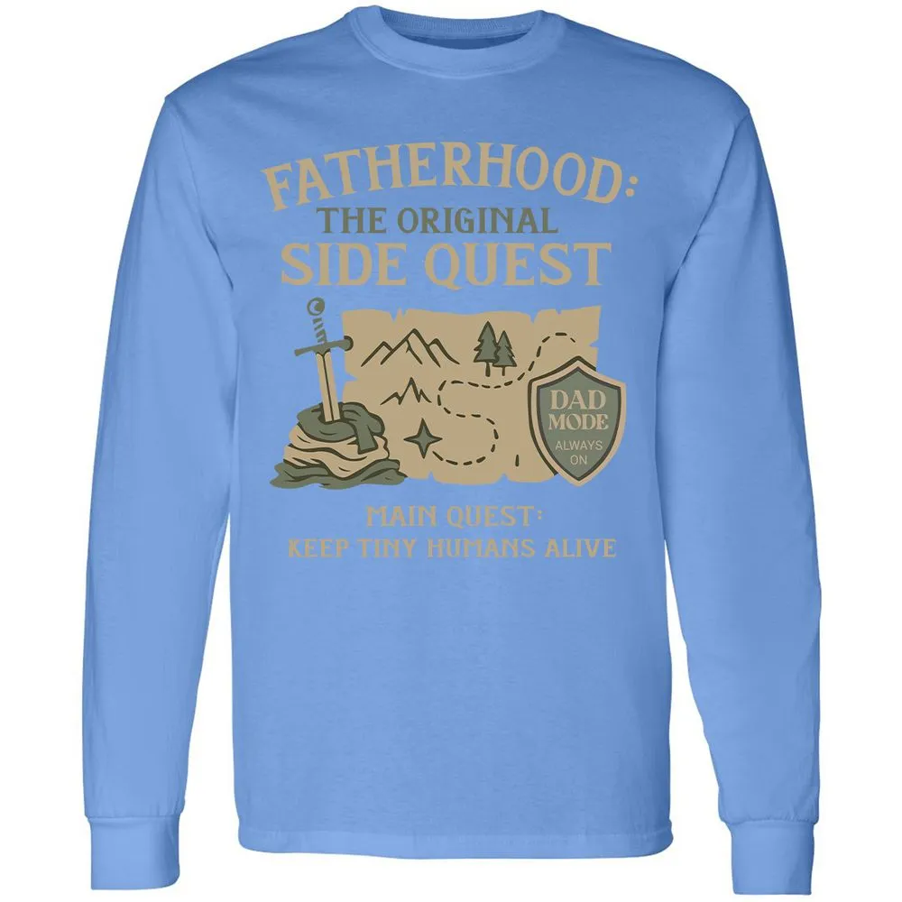 Fatherhood The Original Side Quest Long Sleeve T-Shirt - Carolina Blue - 12