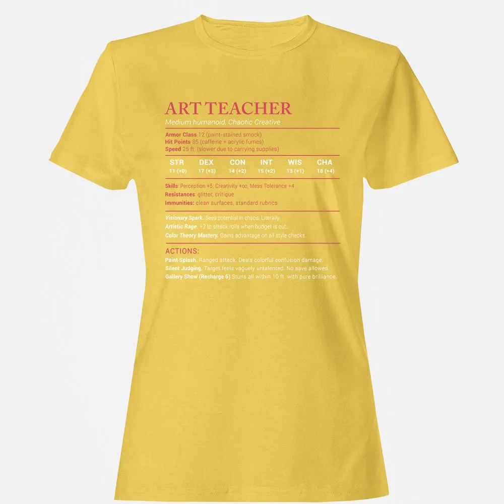 Art Teacher Stats Women's T-Shirt - Daisy - 4