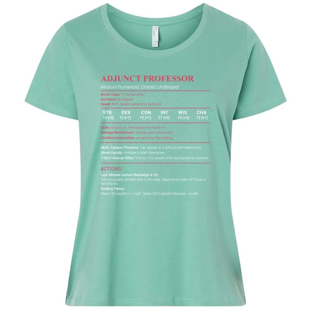 Adjunct Professor Stats Ladies Curvy Jersey - Saltwater - 7