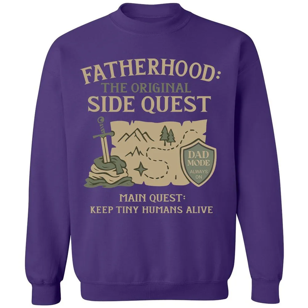 Fatherhood The Original Side Quest Classic Unisex Sweatshirt - Purple - 6