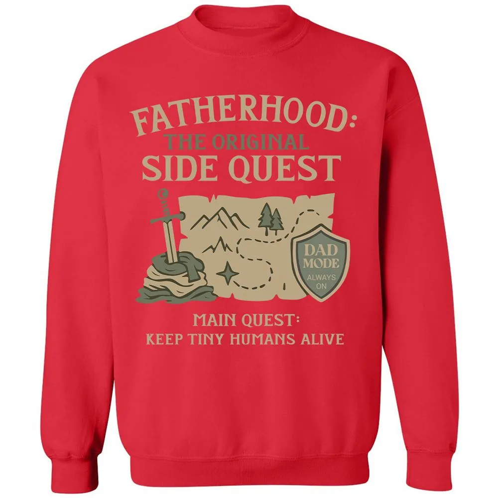 Fatherhood The Original Side Quest Classic Unisex Sweatshirt - Red - 5