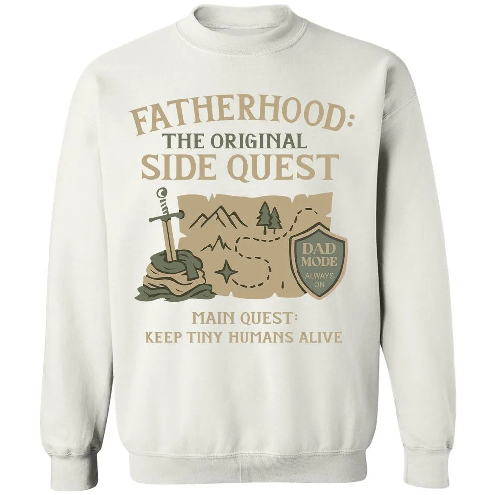 Fatherhood The Original Side Quest Classic Unisex Sweatshirt - White - 12
