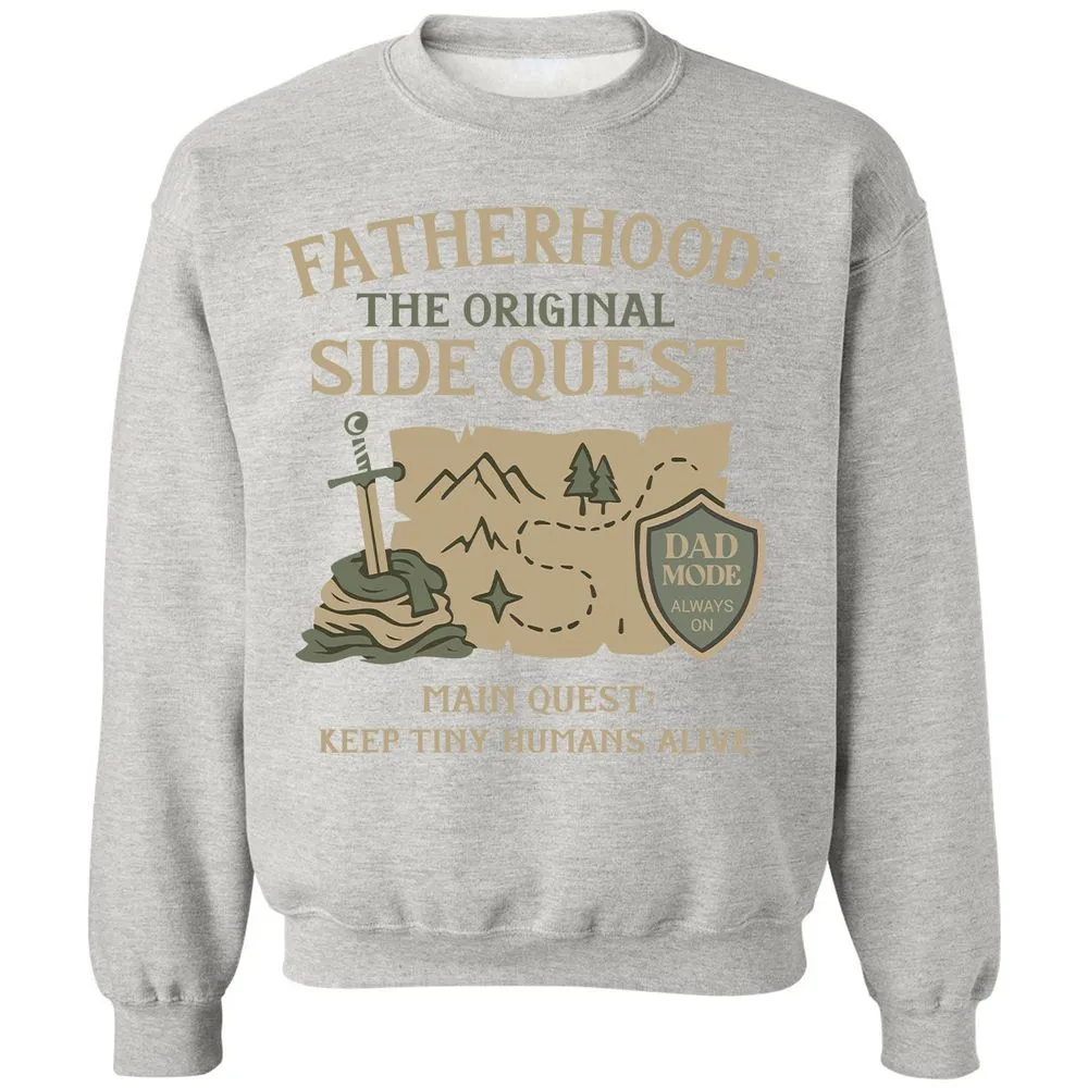 Fatherhood The Original Side Quest Classic Unisex Sweatshirt - Ash - 8