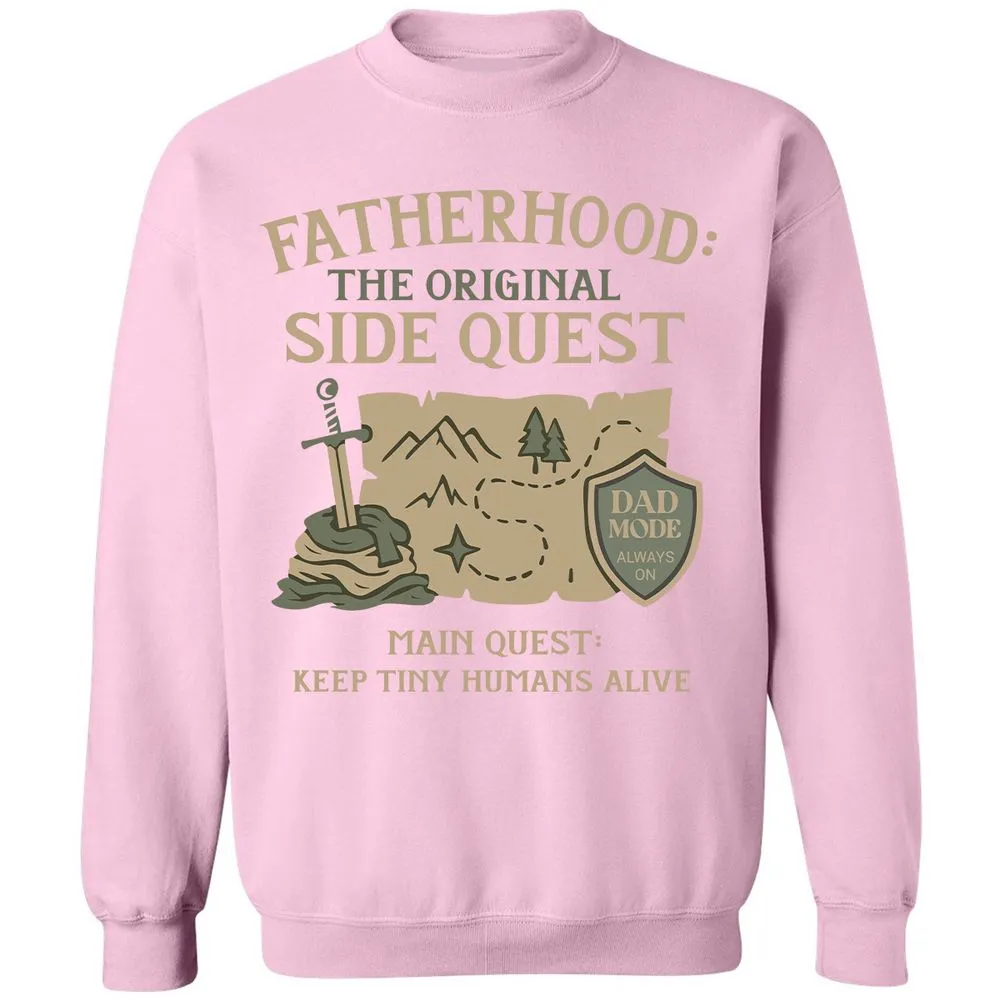 Fatherhood The Original Side Quest Classic Unisex Sweatshirt - Light Pink - 3