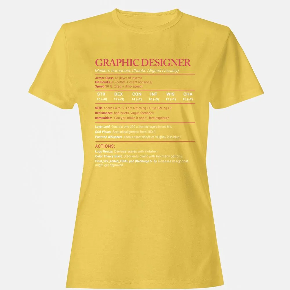 Graphic Designer Stats Women's T-Shirt - Daisy - 4